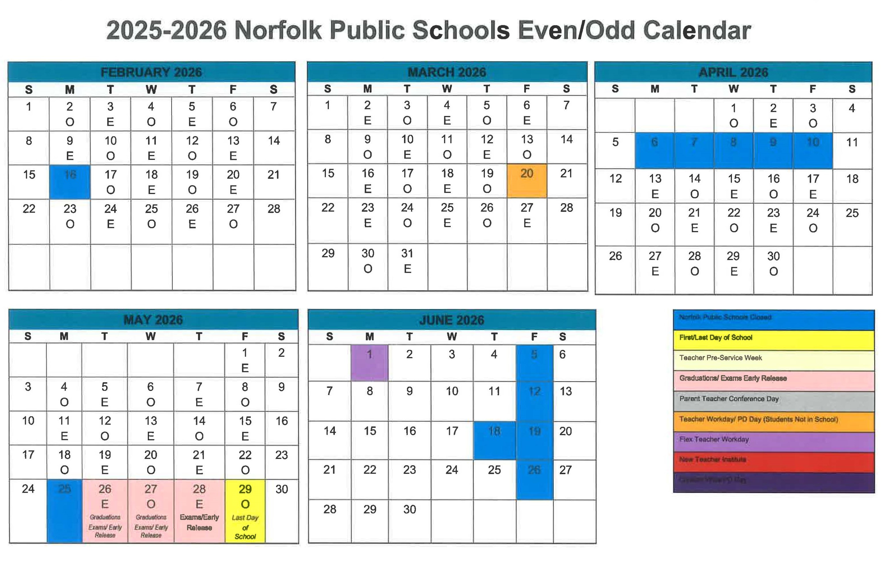 25-26 Odd-Even Calendar